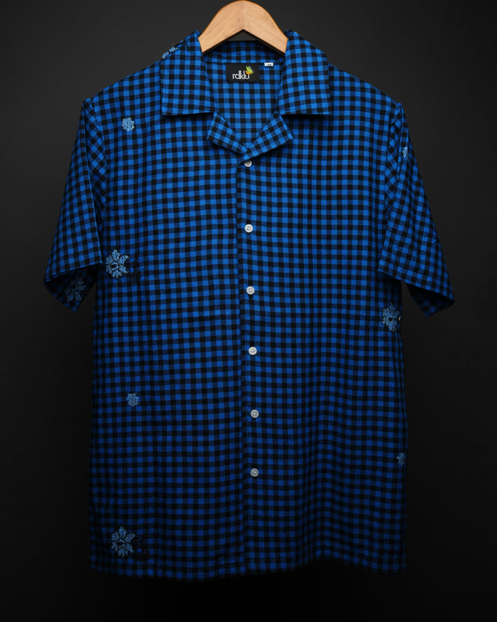Blue Meadow * Embroidery Shirt #177