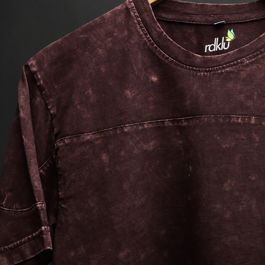 Mahogany Haze ACID WASH CUT TEE #67