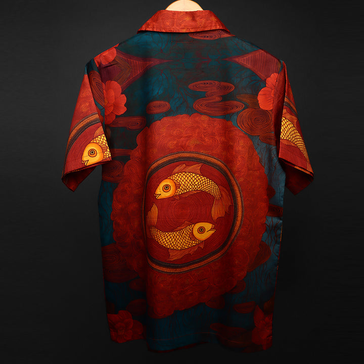 Printed Cuban Collar Shirt  #150