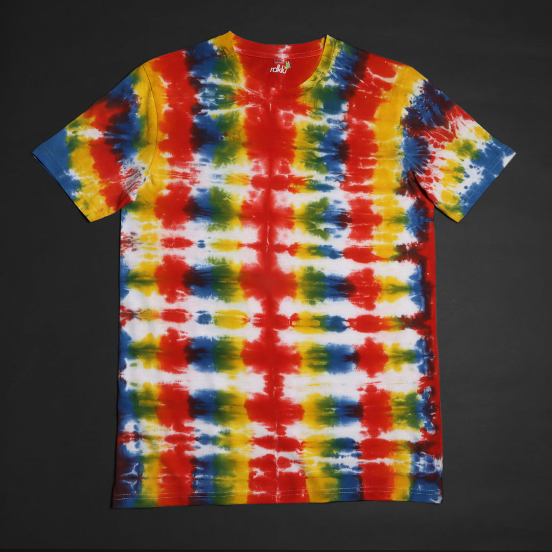 Men Tie And Dyed - Men's  Tie & Dye Co-Ord Tee & Shorts Set#11