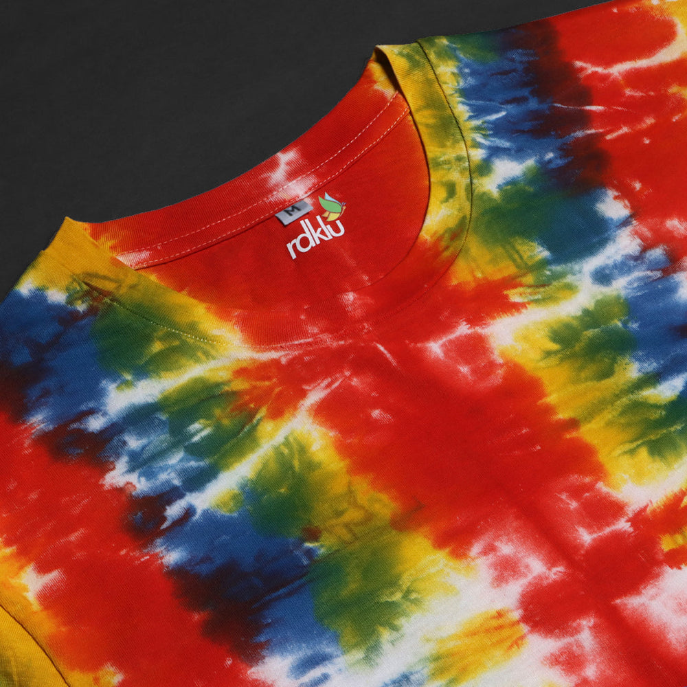 Men Tie And Dyed - Men's  Tie & Dye Co-Ord Tee & Shorts Set#11