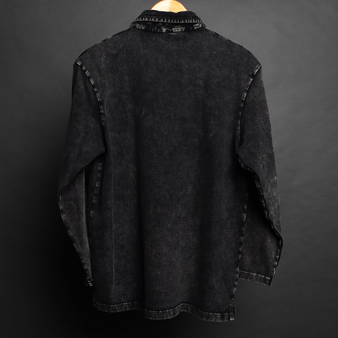 ASHEN DUSK * Acid Wash Polo Tee #49