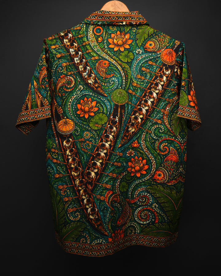 Vallam Kali * Printed Cuban Collar Shirt #176