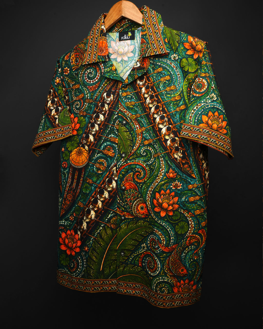Vallam Kali * Printed Cuban Collar Shirt #176