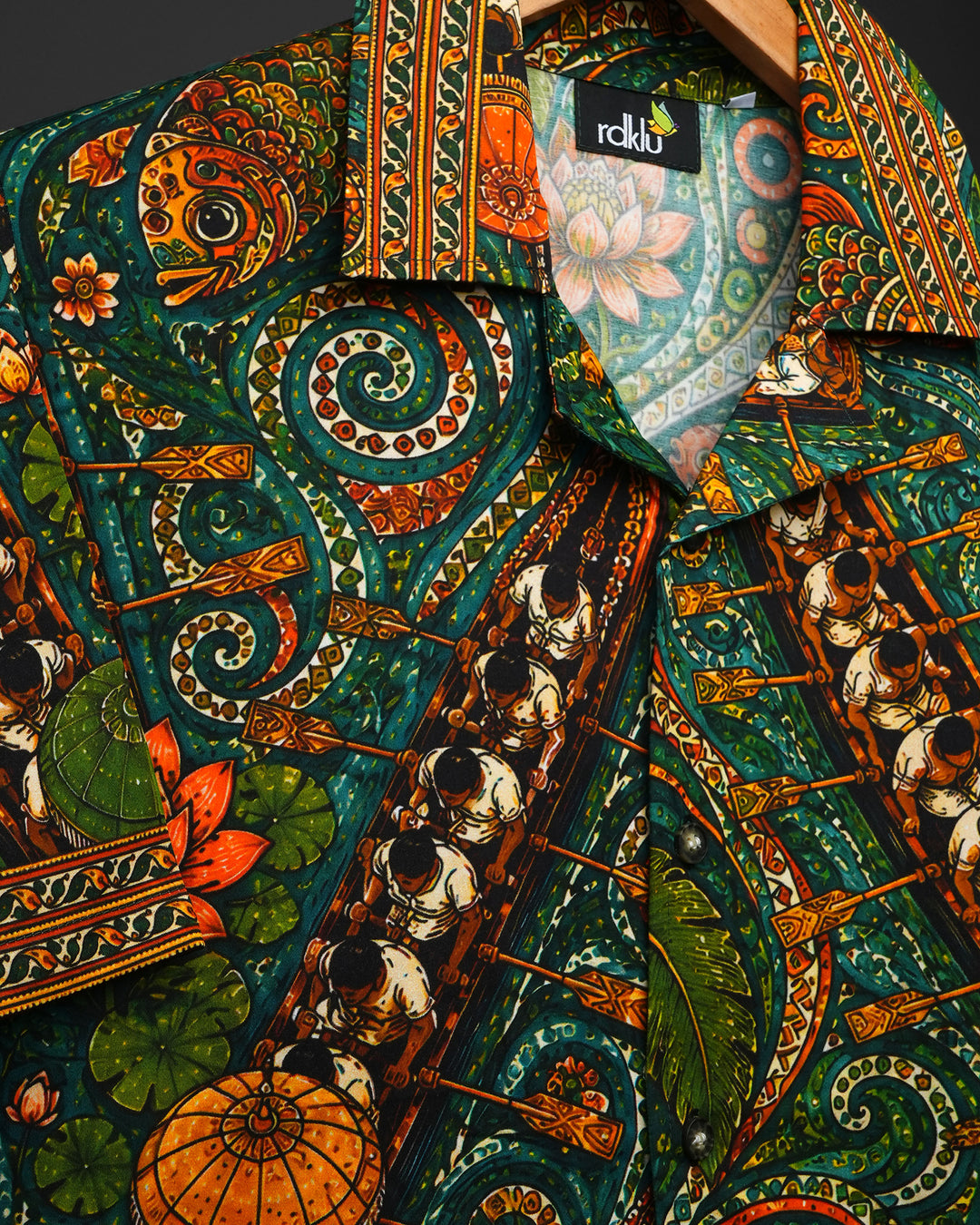 Vallam Kali * Printed Cuban Collar Shirt #176