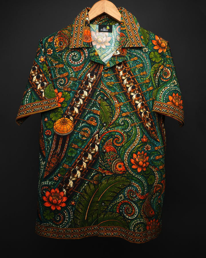 Vallam Kali * Printed Cuban Collar Shirt #176