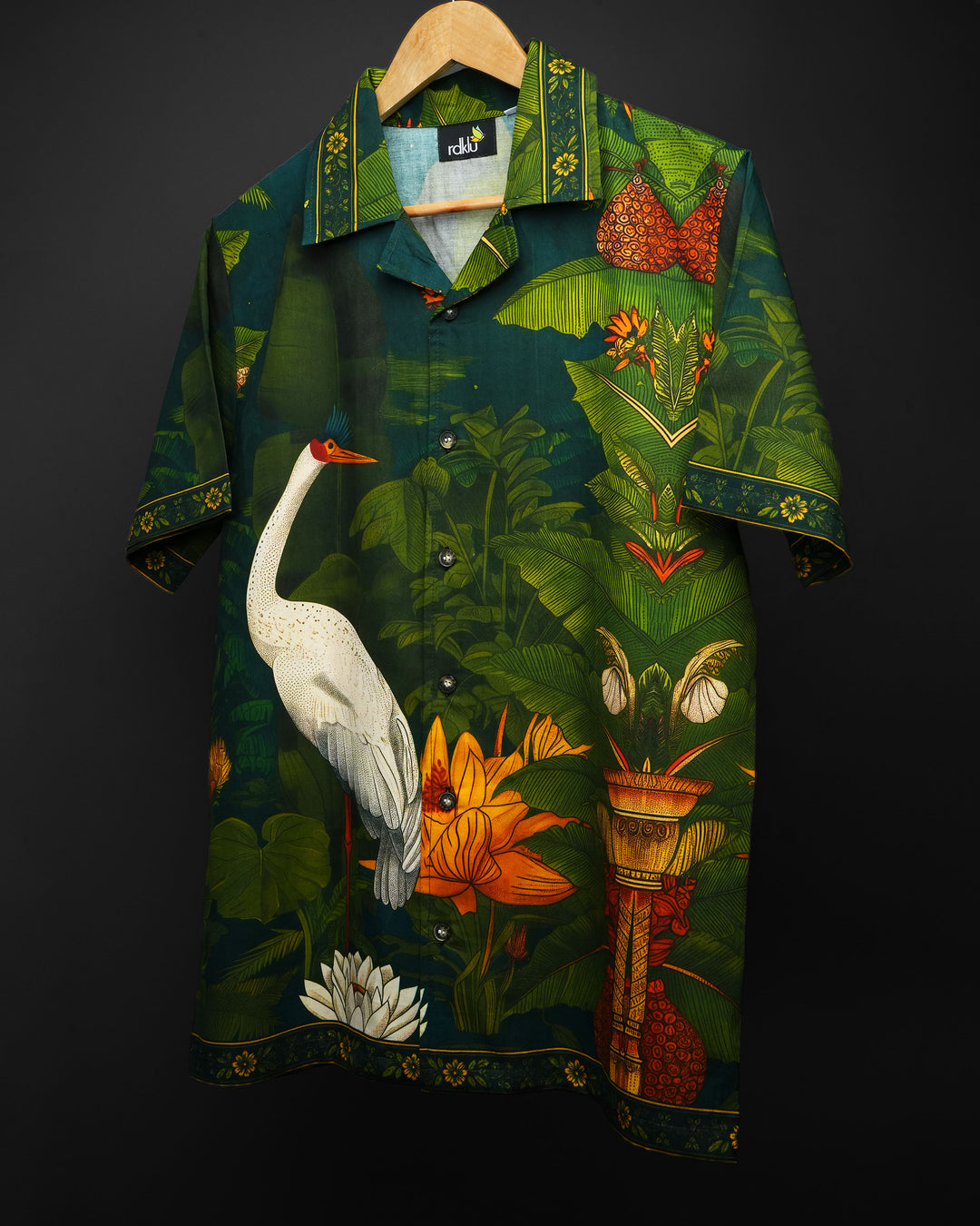 KOKILAM * Printed Cuban Collar Shirt #178