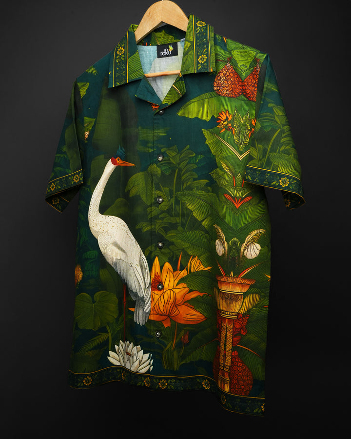 KOKILAM * Printed Cuban Collar Shirt #178