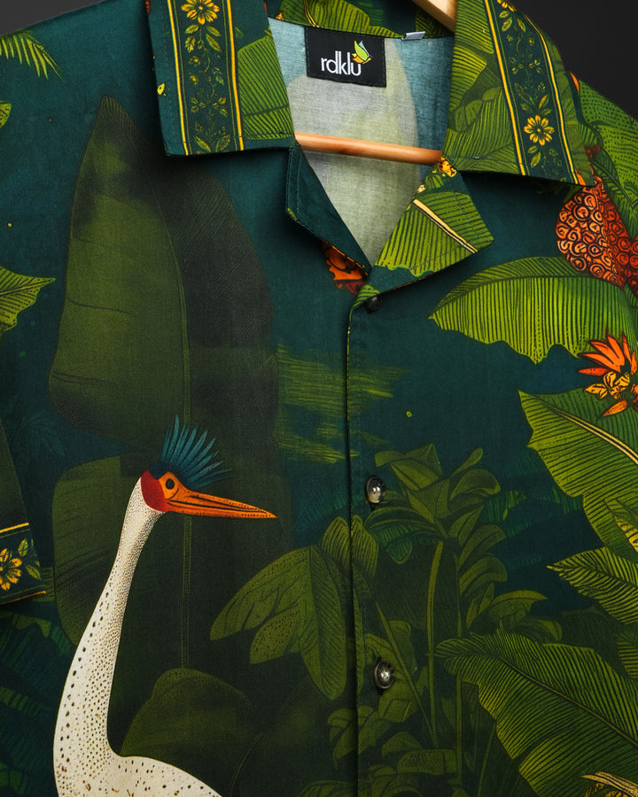 KOKILAM * Printed Cuban Collar Shirt #178