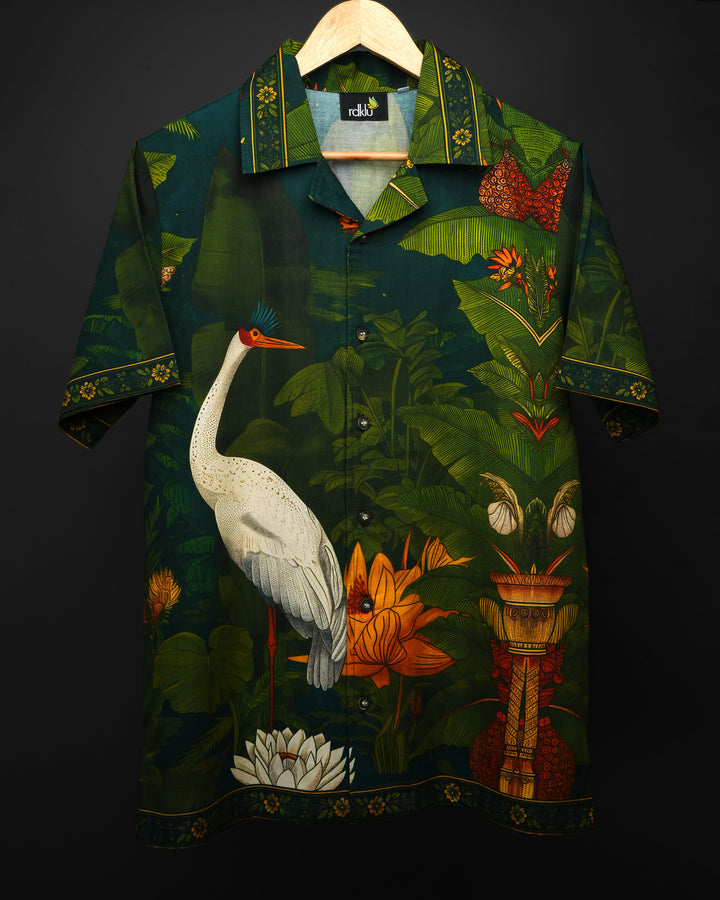 KOKILAM * Printed Cuban Collar Shirt #178