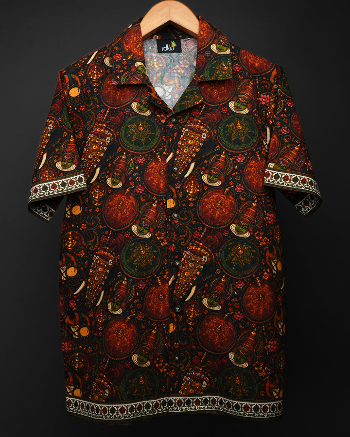 Kathakali * Printed Cuban Collar Shirt #177