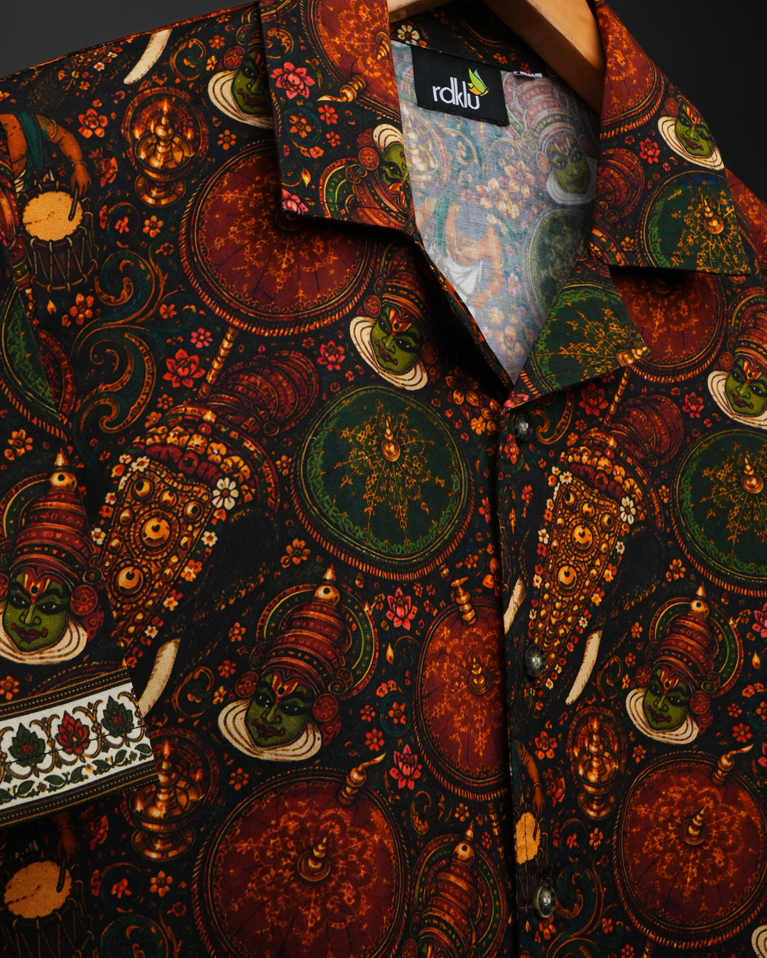 Kathakali * Printed Cuban Collar Shirt #177