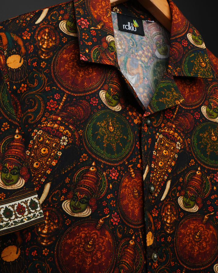 Kathakali * Printed Cuban Collar Shirt #177