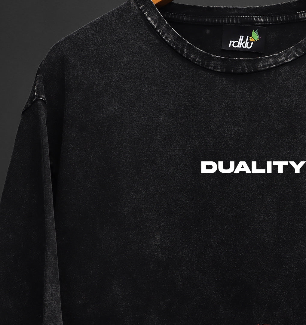 DUALITY * ACID WASH OVER SIZE TEE #42