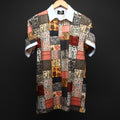 Mens Cotton Printed Polo Tee#28