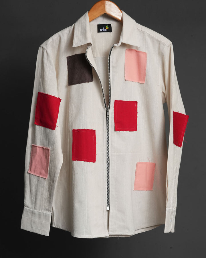 Patchwork Zipper Shirt #169