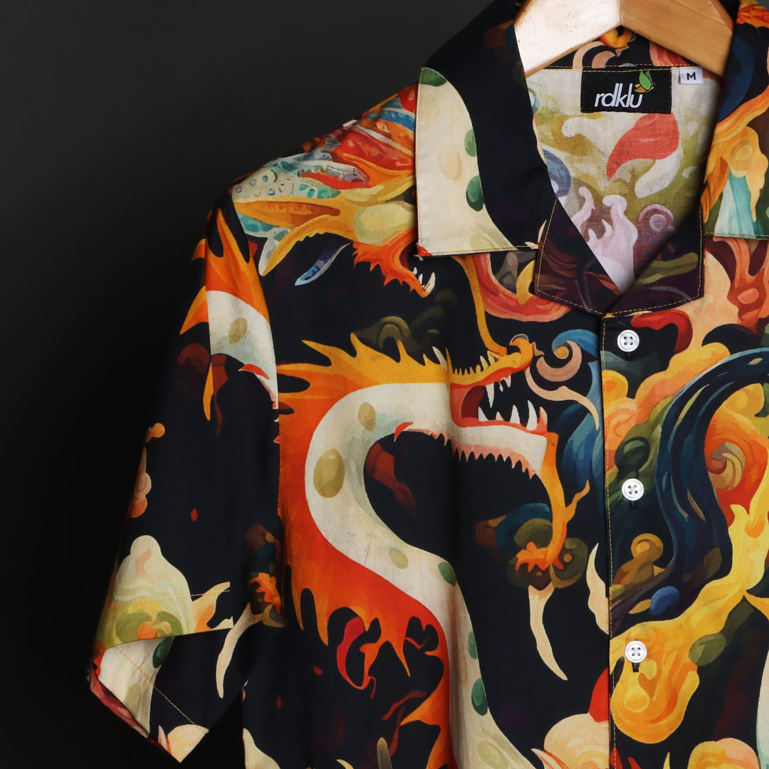 Prints - RDKLU Cuban Collar Shirt For Men#629