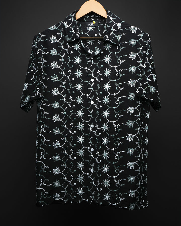 Moonlit Garden * Embroidery Shirt #171