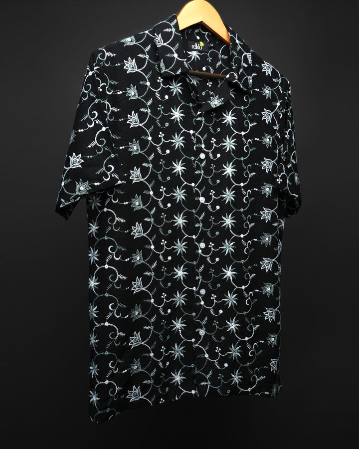 Moonlit Garden * Embroidery Shirt #171