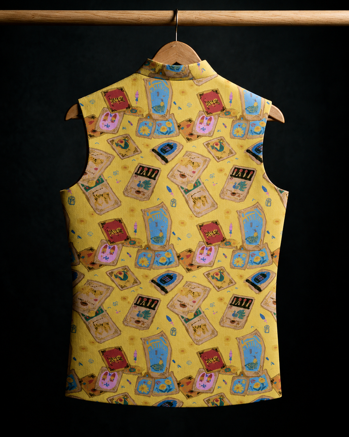 Taash Night Printed Waistcoat #19