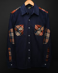 Blue Ledger * Patchwork Regular Shirt #172