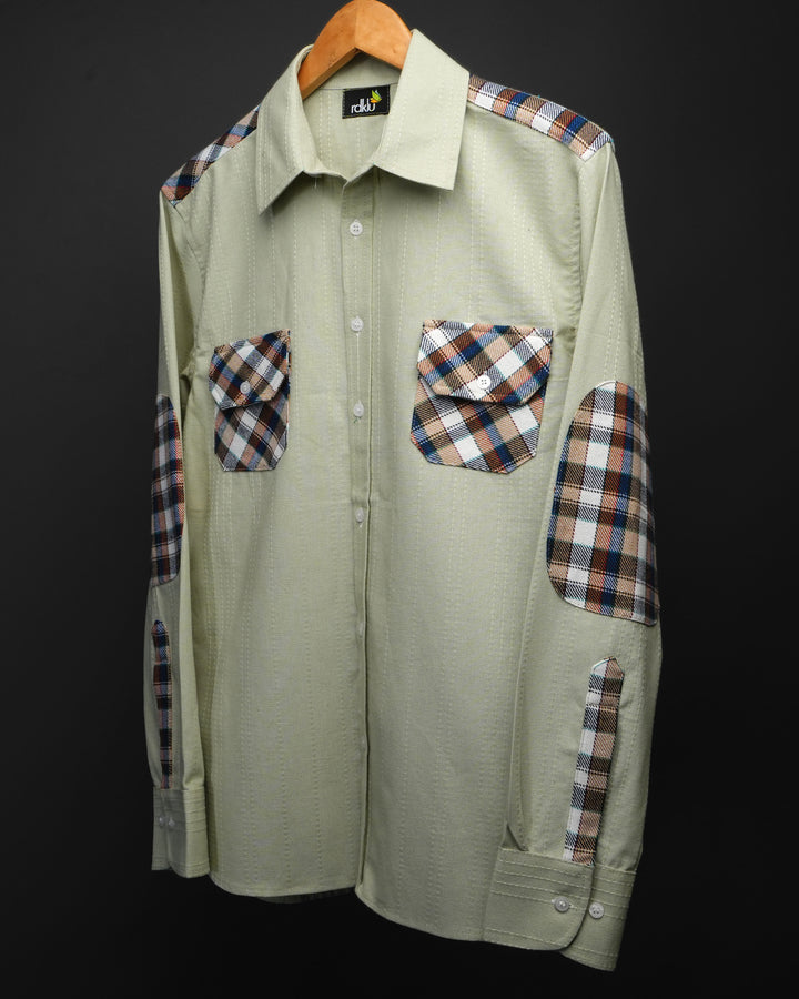 Patchwork Regular Shirt #173