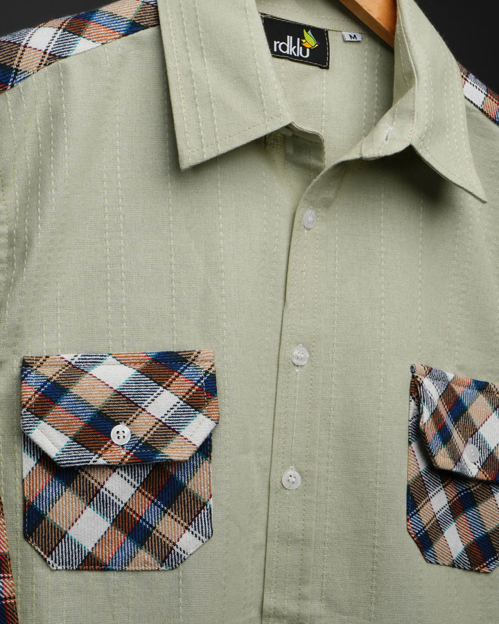 Patchwork Regular Shirt #173