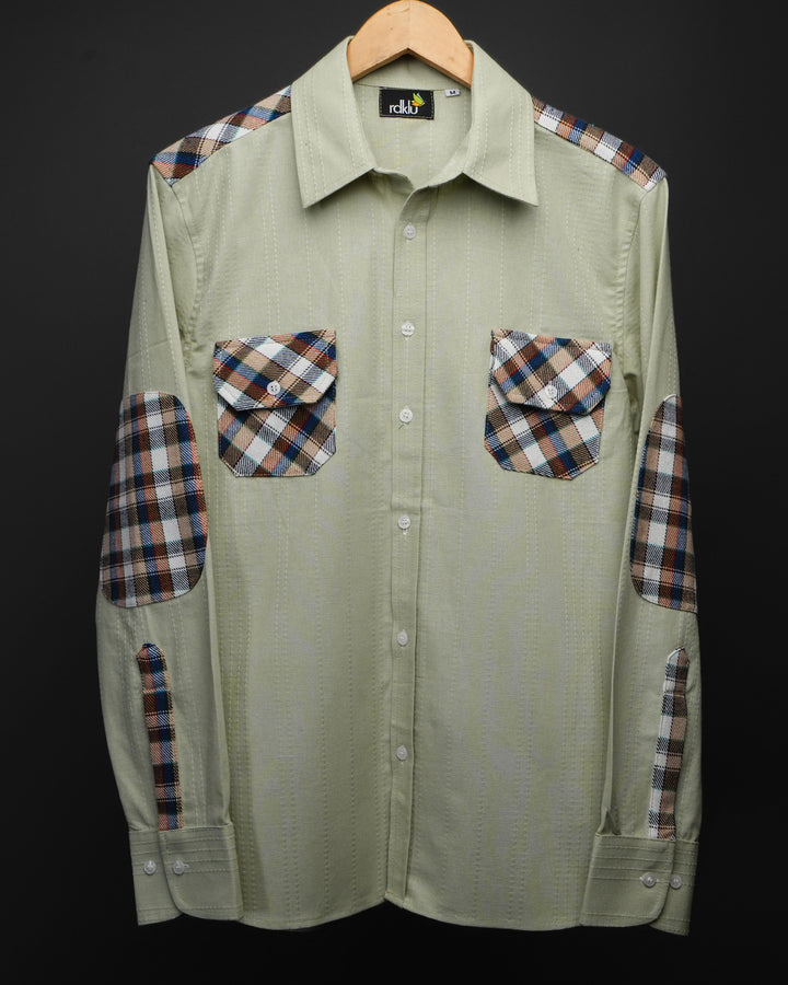 Patchwork Regular Shirt #173