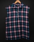 Sleeveless * Flannel Zip Shirt #176