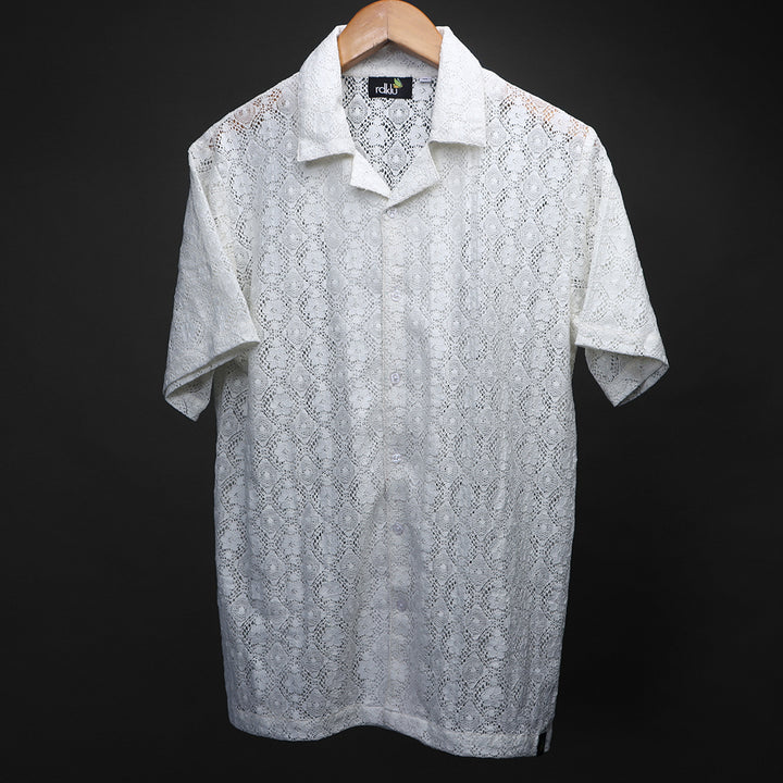 Cuban Collar Shirt For Men #135