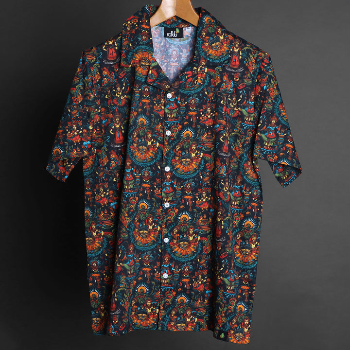 Prints - RDKLU  Cuban Collar Shirt For Men#624