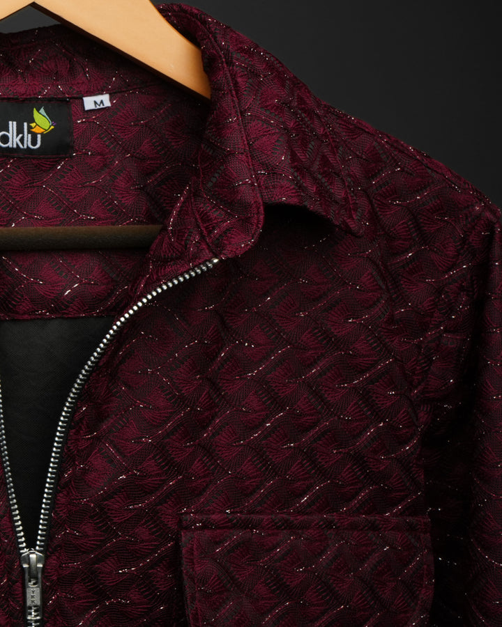 Royal Burgundy * Zip Shirt #169