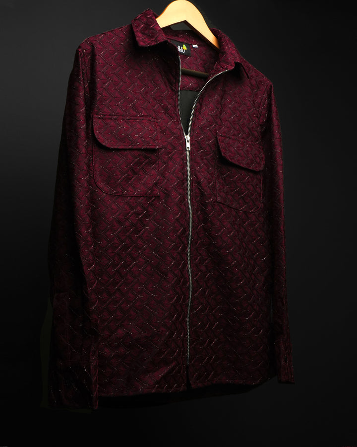 Royal Burgundy * Zip Shirt #169