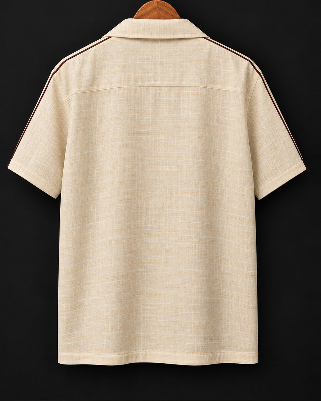 Ivory* Eyelet Boxy Cuban shirt #198