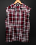 Sleeveless * Flannel Zip Shirt #174