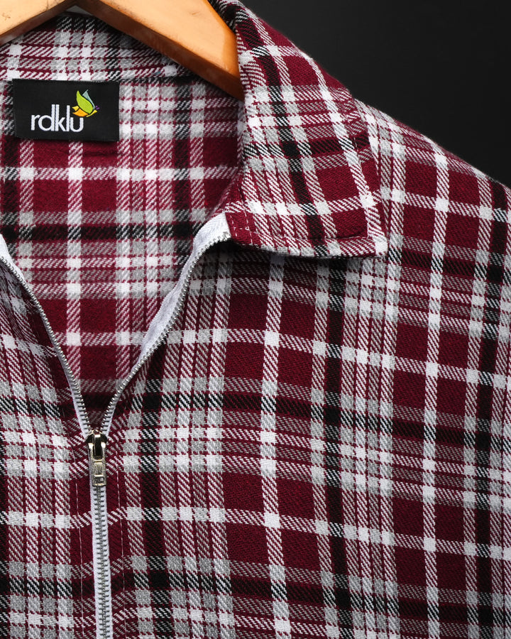 Sleevless * Flannel Zip Shirt #174