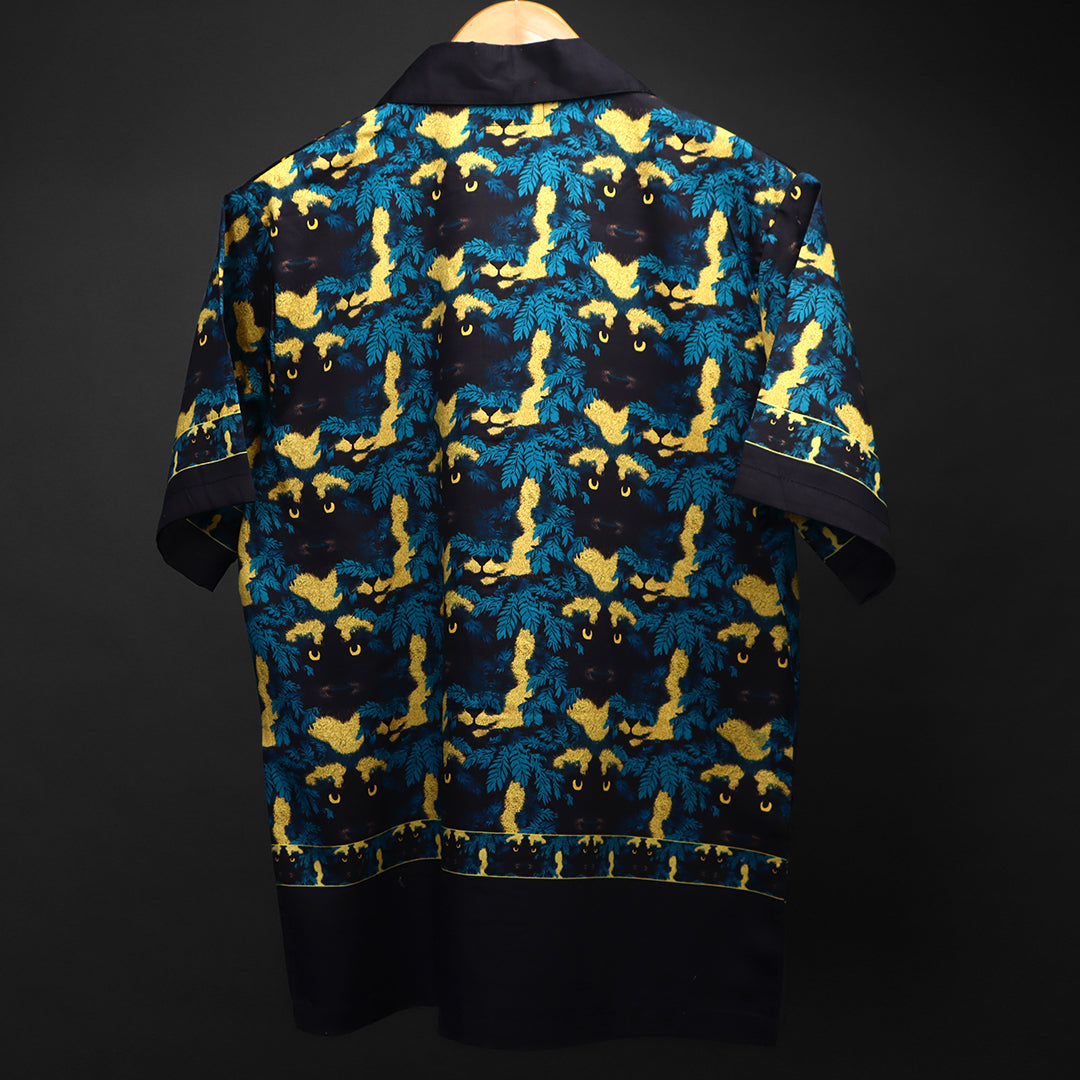 Printed Cuban Collar Shirt For Men #145