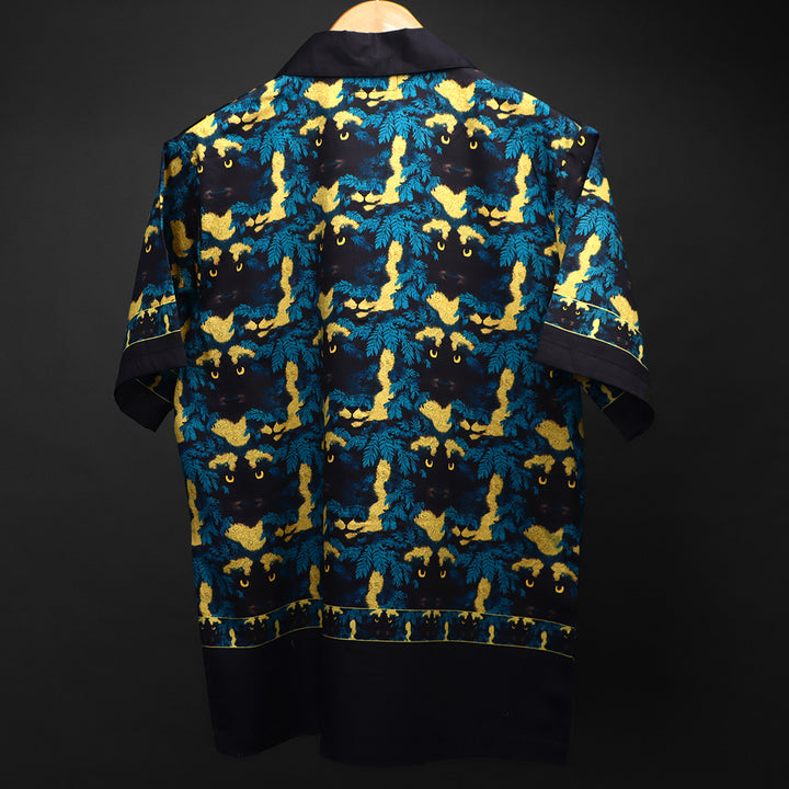 Printed Cuban Collar Shirt For Men #145
