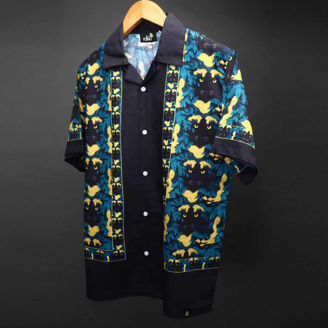 Printed Cuban Collar Shirt For Men #145