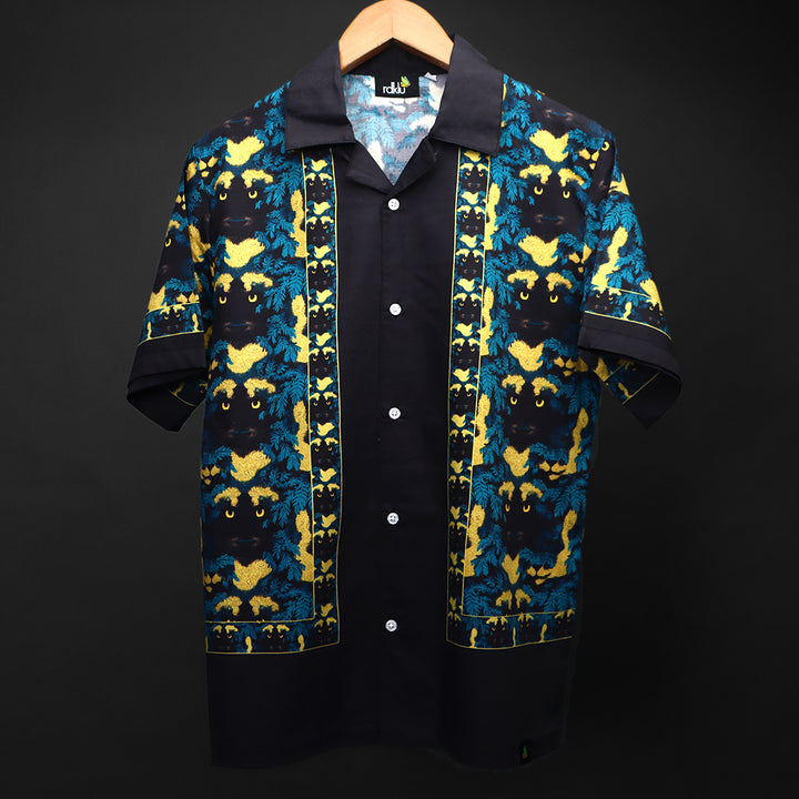 Printed Cuban Collar Shirt For Men #145