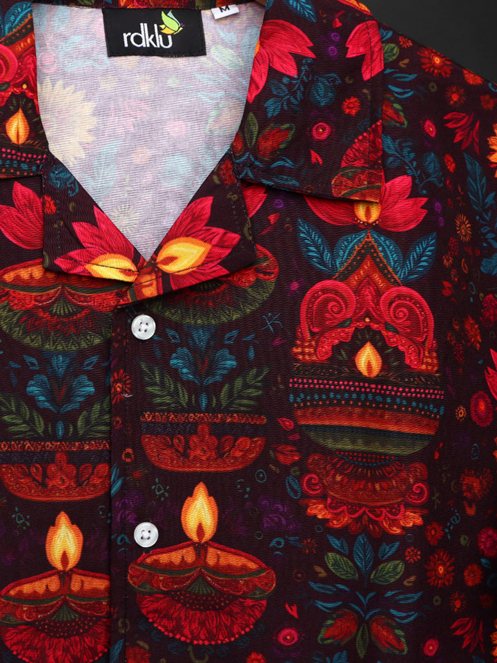 rdklu Cuban Collar Shirt For Men #154