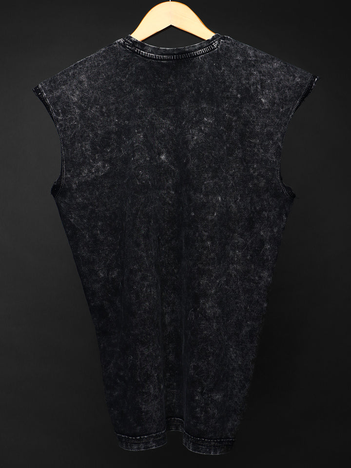 WASHED OUT RAW EDGE BASIC * Sleeveless Vest#6