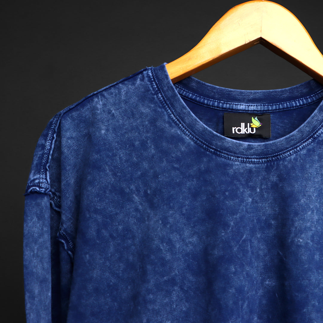 OCEAN FADE - RAW EDGE * ACID HEAVY GSM SWEATSHIRT #17