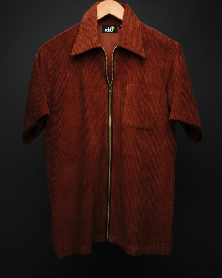 Copper Drift * Corduroy Zipper Shirt #170