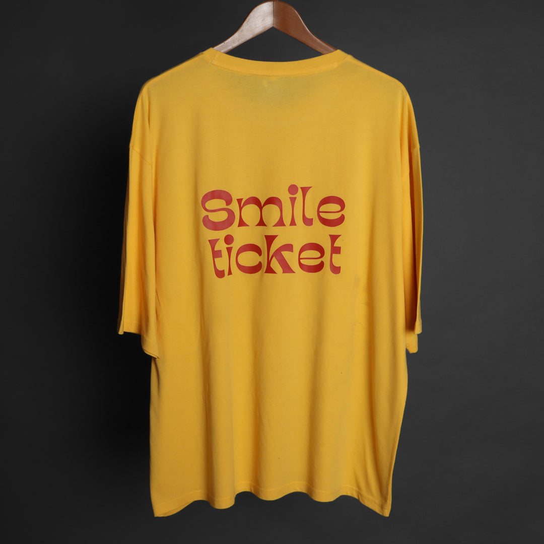 SMILE TICKETS MEN'S PRINTED OVER SIZE TEE#6