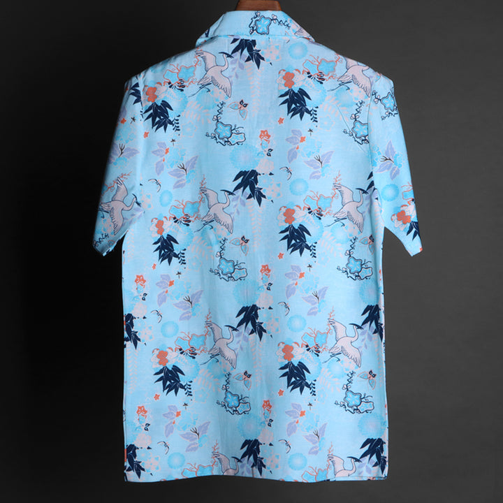 Printed Cuban collar Shirt For Men #22