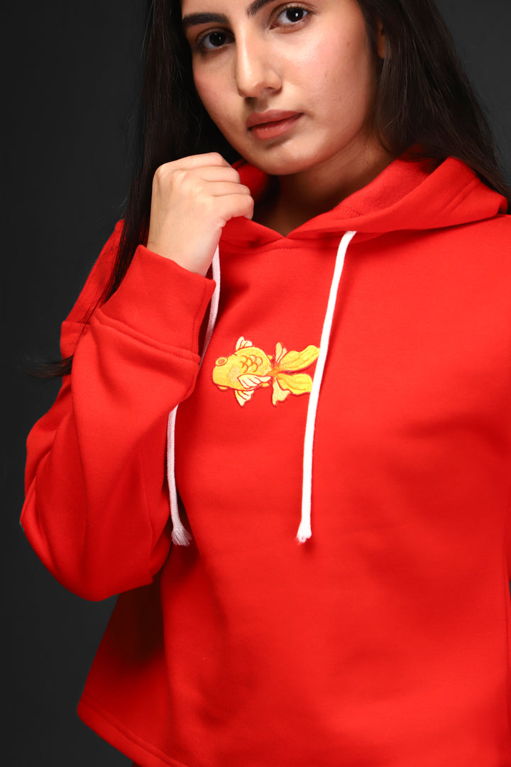 Women's Crop Hoodie Jogger Co-ord Set#4